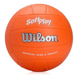 Bola De Vôlei Praia Wilson Soft Play Toque Macio Cor Laranja
