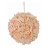 Bola Decorativa De Rosa Salmon Espuma Decoração