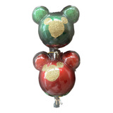 Bola Enfeite Natal Roupa Mickey Vrm 6cm disney Jg C 6 Pc