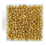 Bola Furo Passante Abs Dourada 6mm P Bijuteria Aprox 390 Pç