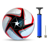 Bola Fut Campo N 5 Em Couro Sintético Bomba P inflar Top Cor Branco