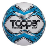 Bola Futebol Society Ótimo Custo Beneficio Peso Ideal Top Cor Azul