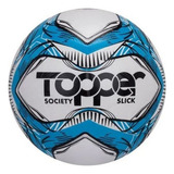 Bola Futebol Society Ótimo Custo Beneficio Peso Ideal Top Cor Azul