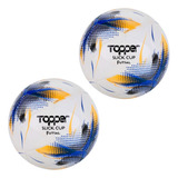 Bola Futsal Kit 2 Bolas De Futebol Oficial Topper Slick Cup
