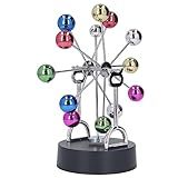 Bola Giratória Da Roda Gigante Rotação Magnética Elétrica Mesa De Roda Gigante Bola De Metal Colorida Decoração De Movimento Perpétuo