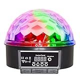 Bola Maluca 9 Cores Led Rgb Holográfico 30W Strobo Projetor Rítmico Dmx Globo Maluco Luzes Coloridas Bivolt