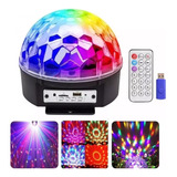 Bola Maluca Cristal Leds Rgb Usb Sd Festas Iluminação Lk306b