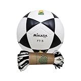 Bola Mikasa Ft5 Original Futevôlei Oficial Branco E Preto Alta Bag