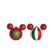 Bola Natal Mickey Disney Pendurar De Árvore De Natal 6 Peças
