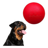 Bola Para Rottweiler Brinquedo Anti stress Para Cães Grandes Cor Vermelho