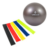 Bola Pilates Pequena 25cm Anti Estouro 5 Faixas Elasticas