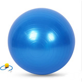 Bola Pilates Suiça Yoga 55cm Ginástica Abdominal C Bomba Cor Azul