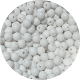 Bola Plástica Leitosa Miçanga 8mm Branco 2000 Pcs 500g
