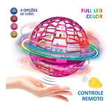 Bola Spinner Voador Led Drone Ufo Brinquedo Fidget Bomerang Cor Rosa