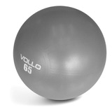 Bola Suiça 65 Cm C Bomba Vollo Yoga Pilates Fitness Cinza