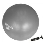 Bola Suiça Gym Ball 65cm Cinza Vollo Pilates Yoga C  Bomba