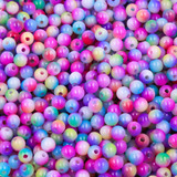 Bola Tie Dye Passante De 6mm Em Plástico Kit Com 500 Gramas