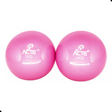 Bola Tonificadora 1kg Fitness Exercício Rosa Pvc Areia