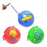 Bola Vinil C Cordão Molinha Esticador Colorida Brinquedo