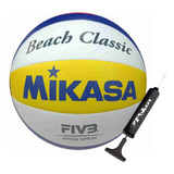 Bola Vôlei De Praia Mikasa Beach Classic Bvc Bomba De Ar