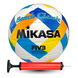 Bola Vôlei De Praia Mikasa Original Macia Fivb Bomba De Ar