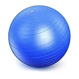 Bola Yoga Suiça Pilates Abdominal Gym Ball 65cm C Bomba 4Fitness 65cm Azul 
