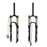 BOLANY Garfo De Suspensão De Liga De Magnésio Para Bicicleta MTB 26 27 5 29 5 Polegadas Garfo Dianteiro De Tubo Cônico E Reto Trava Manual Bloqueio Remoto 26 Reto Remoto 