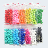 Bolas Leitosas Miçangas 8mm Coloridas 12 Cores 600un
