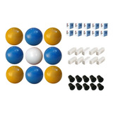 Bolas Mata Mata 54 Mm Giz Azul Branco Virola Bilhar Sinuca