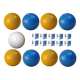 Bolas Mata Mata 54 Mm Lisa Bilhar Sinuca 10 Giz Azul Taco