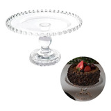Boleira De Vidro Cristal C Pé Prato Para Bolo Tortas 19 5cm