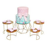 Boleira Doceira Decoração De Mesa Bolo Doce Aniversário 5 Un
