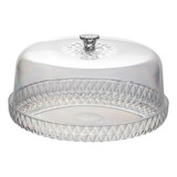 Boleira Glamour C tampa Prato Porta Bolo Torta 26cm Plasútil