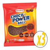 Bolinha De Chocolate Choco Power Ball Micro 300g C 3 Unidade