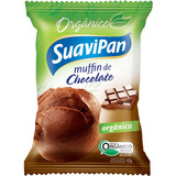 Bolinho Muffin Organico Chocolate Suavipan Caixa Com 12un