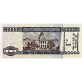 Bolívia 10 000 Pesos Bolivianos 1 984c Carimbo 1 Centavo