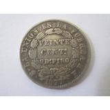 Bolivia Moeda Prata 20 Cents 1877