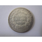 Bolivia Moeda Prata 20 Cents 1881