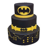 Bolo Fake Batman Isopor Moldado Em Eva Sem Emenda