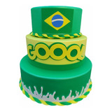 Bolo Fake Brasil Seleção Copa Do Mundo Moldado Em Eva