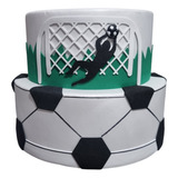 Bolo Fake Futebol Neutro Trave Goleiro Vários Times