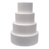 Bolo Fake Isopor 15 20 25 30 C 10cm Base Redonda 4 Andares