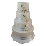 Bolo Fake Maquete Casamento Branco