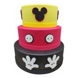 Bolo Fake Mickey Mouse Moldado Eva Sem Emenda Frete Gratis
