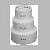 Bolo Falso Decoração Cenográfica De 3 Camadas KIT Com 03 Unidades De 15x10 20x10 25x10 Cm