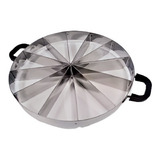Bolo Pizza Torta Pudim Cortador Marcador 12 Pedaços Inox
