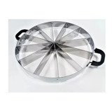 Bolo Pizza Torta Pudim Cortador Marcador 12 Pedaços Inox