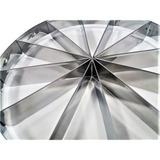 Bolo Pizza Torta Pudim Cortador Marcador 12 Pedaços Inox