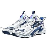 Bolognifi Botas De Basquete Antiderrapantes Com Sola De Borracha De Cano Alto Masculino Para Treinamento Ao Ar Livre Tênis De Corrida Purple 39 BR