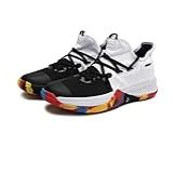 Bolognifi Botas De Basquete Masculinas De Cano Alto Solas De Borracha Antiderrapantes Treinamento Respirável Esportes Ao Ar Livre Tênis De Corrida Presente Color White Size 34 BR 